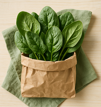 fresh organic spinach